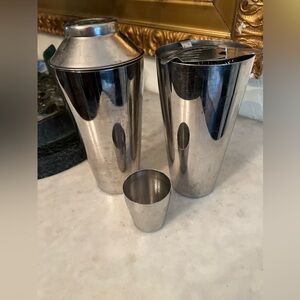 5 Pc Stainless Steel Cocktail Shakers, Martini, Strainers, Shot, Barware Bar